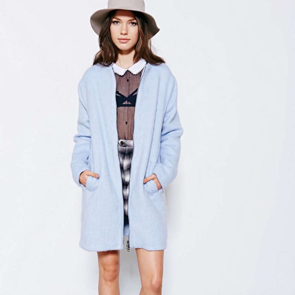 UO Kimchi Blue Textured Column Coat Sz M